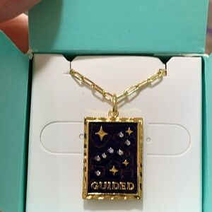 Beautiful Origami Owl North Star Guided Double Sided Necklace NWT Gold & Black